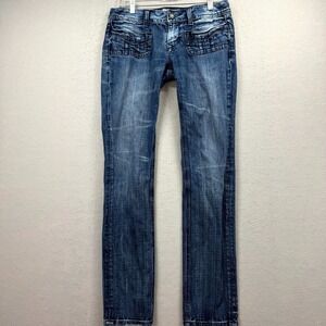 ReRock Express Jeans Womens 4 Fits 32x30* Blue Denim Pants Streetwear Skinny Leg